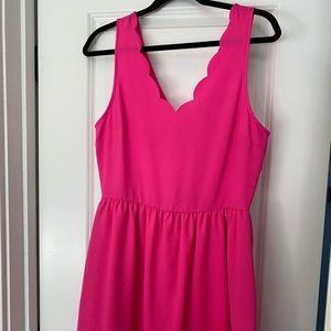 Everly- Dixon Scallop Trim Dress